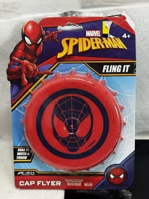 2PK Spider-Man & Hulk Cap Flyer Pool Disc Water Frisbee Marvel Avengers - Thumbnail 2