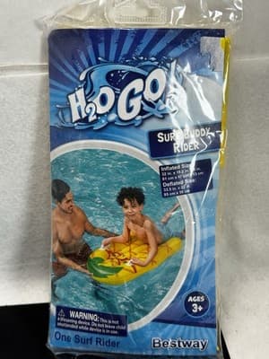Pineapple Surf Buddy Rider H2O GO! Inflatable Boogie Board Ages 3+ 31.9" X 18.5" - Image 1