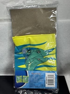 H2O GO Inflatable Blue/Yellow Dolphin Armbands Pool Kids Floaties age 3-6 - Thumbnail 2