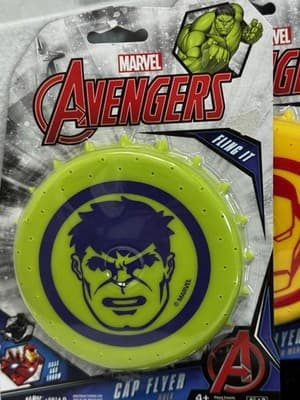 2PK Spider-Man & Hulk Cap Flyer Pool Disc Water Frisbee Marvel Avengers - Thumbnail 3