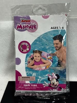 Minnie Mouse 22" Swim Ring Swim Tube Toy Pool Float Kids 3+ - Image 1