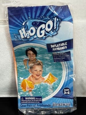 H20 go armband floaties ages 3 to 6 swimming inflatables Dolphins - Image 1
