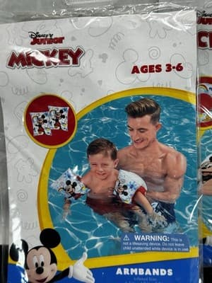 2PK Disney Mickey Mouse Swimming Pool Inflatable Armbands & Tube Age 3-6 Bestway - Thumbnail 2
