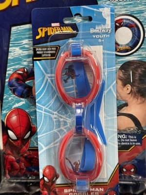 3PC Bestway Marvel Spiderman Junior Raft Ages 3+ NEW 2 Tubes Goggles - Thumbnail 4
