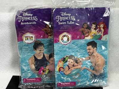 2 PK Disney Princess Swim Bundle Armbands-Swim Tube. Fun In The Sun 3+ - Image 1