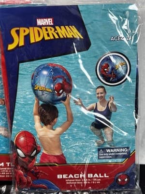 4 Bestway Marvel Spiderman Junior Beach Ball Tube Arm Bands Goggles Ages 3+ New - Thumbnail 3