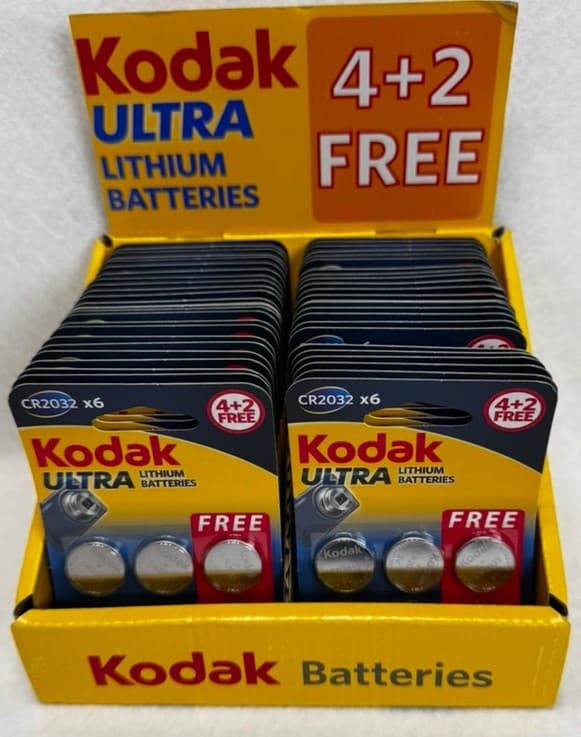 Case of 50 with Display Kodak ULTRA Lithium CR2032 Batteries Electronics Camera - Thumbnail 2