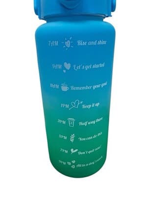 68oz Motivational Water Bottle With Straw Large Portable Travel Bottle - Thumbnail 3