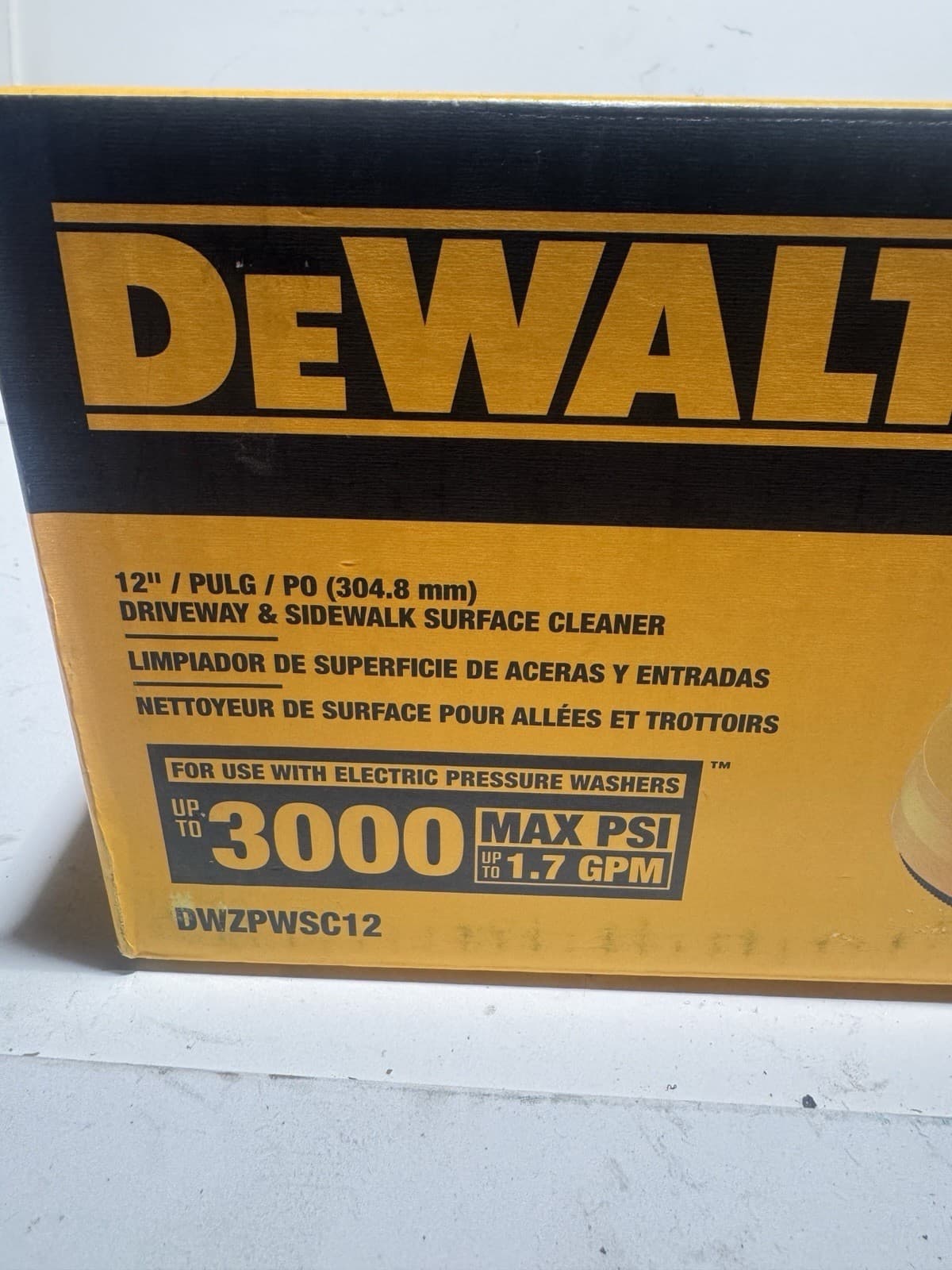 DEWALT 12 in. Rotating Surface Cleaner Pressure Washer 3000 PSI MAX OPEN BOX - Thumbnail 5
