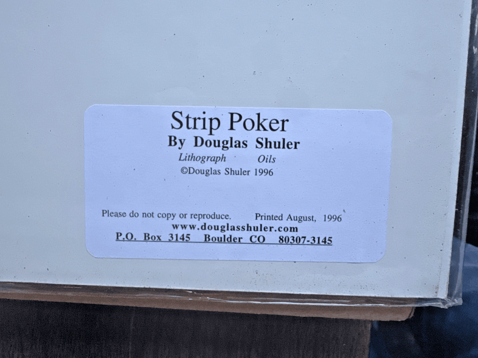 Douglas Shuler Original Lithograph Oils 1996 "Strip Poker" 26x32 Matte Size - Thumbnail 5