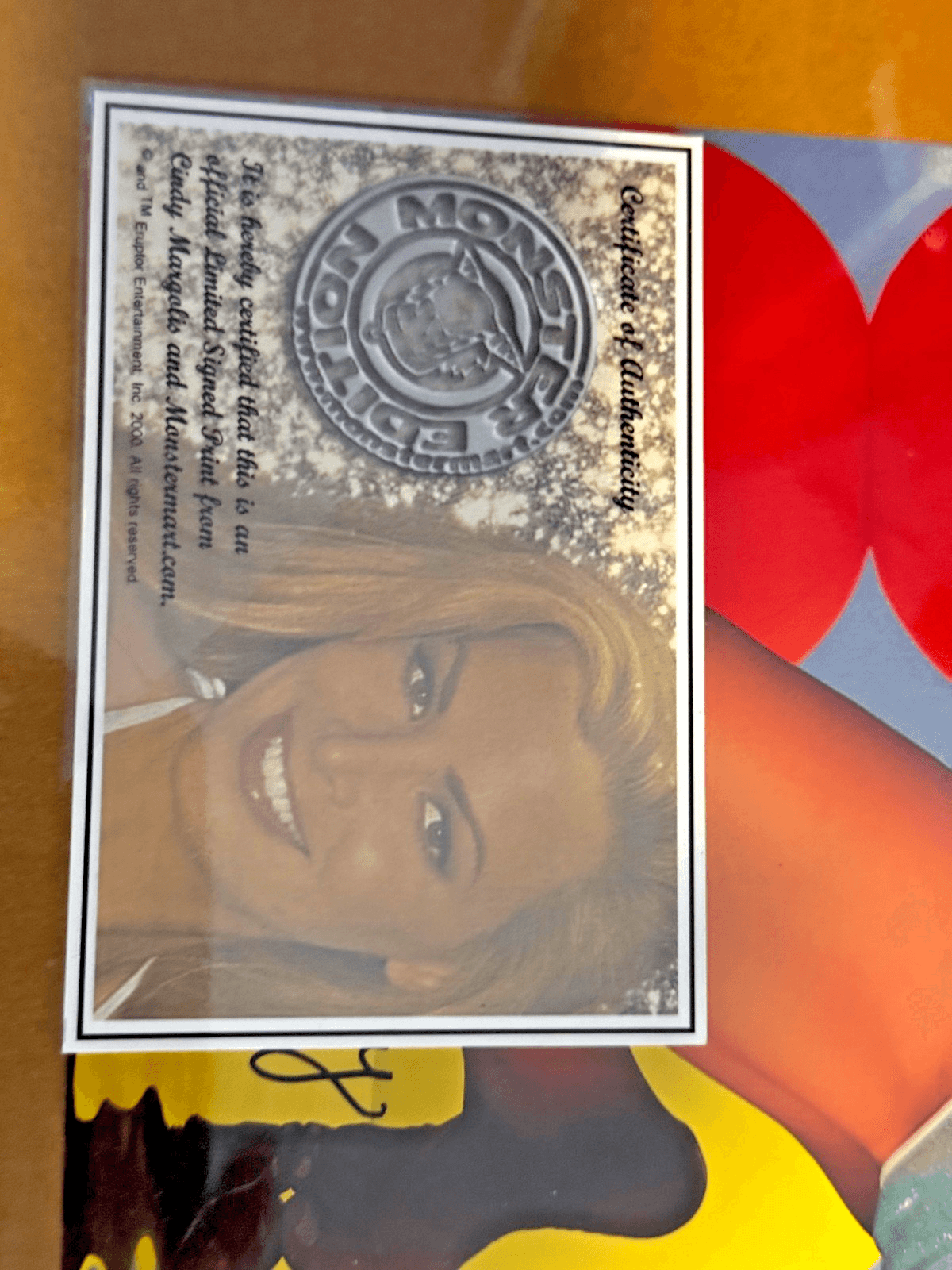 Sexy CINDY MARGOLIS Signed 11X17 Color Bikini Photo - COA 2000 - Thumbnail 3