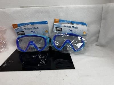 2 Pk Deluxe Adult Swim Mask BLUE NEW/SEALED - Image 1