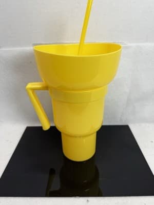 Snack and Drink Cup Combo with Snack Bowl on Top Drink Cup New - Image 1