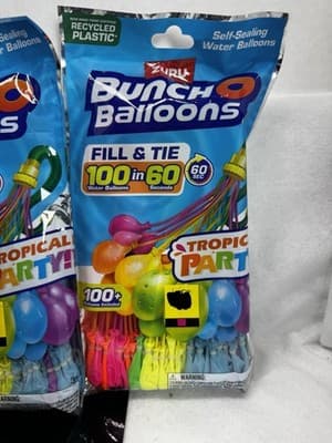 3 Pk 100 Ct Water Bunch O Balloons with Fast Fill Adapter 60 Seconds 300 Total - Thumbnail 2