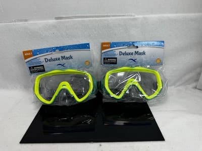 2 Pack Deluxe Adult Swim Mask GREEN NEW/SEALED - Image 1