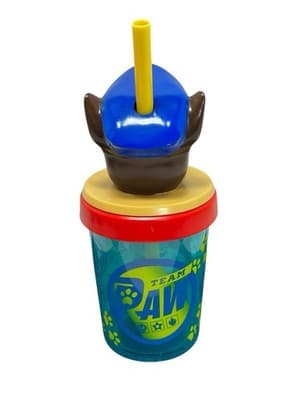 Zak! Kids Tumbler 13oz With Lid & Straw Paw Patrol Chase 3D Cartooon Kid Cup New - Thumbnail 2