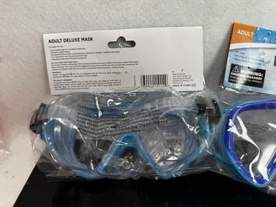 2 Pk Deluxe Adult Swim Mask BLUE NEW/SEALED - Thumbnail 2
