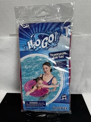 H2O GO Pink Tube Swimming Pool Blow Up Tube - Image 1