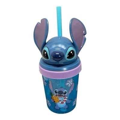Disney Stitch Cup With Straw Lilo and Stitch Tumbler Straw Cup New Trending - Image 1