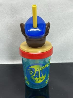 Paw Patrol Chase & Friends SIPPER Cup 13 OUNCES W Lid and Straw Zak Designs NEW - Thumbnail 2
