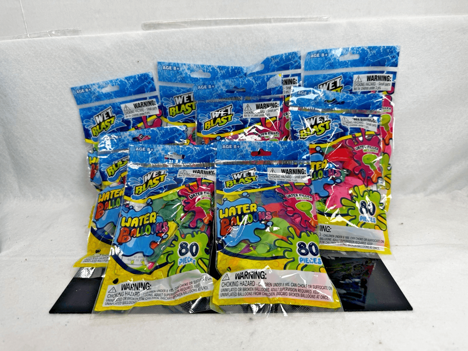 8 Pk of WE BLAST Water Balloons 80 Ct with Fill Adapter (640 Total) - Image 1