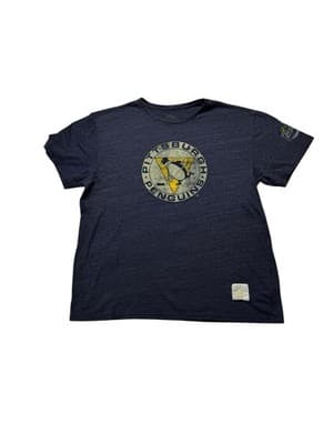 Pittsburgh Penguins Retro Logo Lightweight Short Sleeve T-Shirt Mens 2-XL - Thumbnail 2