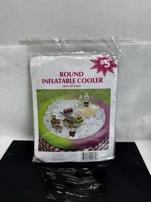 Round Inflatable Cooler 36” | Drink & Food Ice Tub | Party Picnic Pool New - Image 1