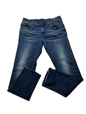 True Religion Men's Geno SN Relaxed Slim Denim Jeans 33x32 Blue Medium Wash NWT - Thumbnail 3
