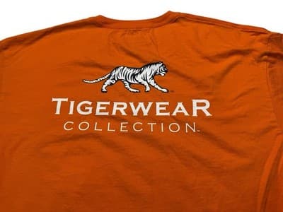 Used Auburn Tigers Tigerwear Collection Pocket T-Shirt Size L Cotton Orange - Thumbnail 5