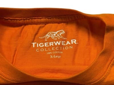 Used Auburn Tigers Tigerwear Collection Pocket T-Shirt Size L Cotton Orange - Thumbnail 3
