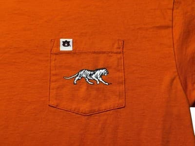 Used Auburn Tigers Tigerwear Collection Pocket T-Shirt Size L Cotton Orange - Thumbnail 2