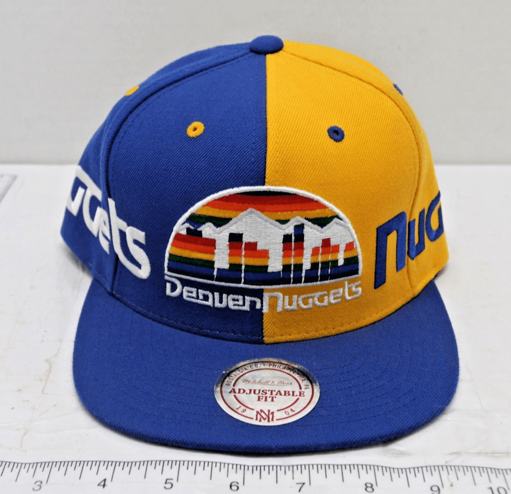 Mitchell & Ness Yellow/Navy NBA Denver Nuggets Reload HWC Snapback with Hologram - Image 1