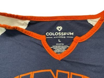 Used NCAA Auburn Tigers Ladies Collisium 3/4 Sleeve Raglan Shirt Juniors Large - Thumbnail 3