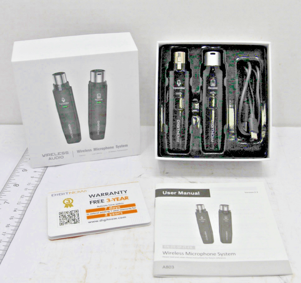 DIGITNOW! Wireless Audio Microphone Wireless System A803 Black Tested - Thumbnail 4