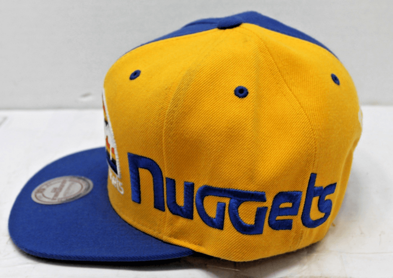 Mitchell & Ness Yellow/Navy NBA Denver Nuggets Reload HWC Snapback with Hologram - Thumbnail 7