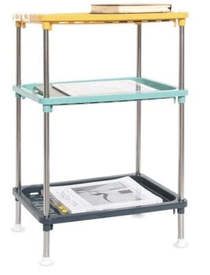 4-Tier Multicolor Shelf Garage Shelving Unit Rack Storage Organizer 32.6" Height - Image 1