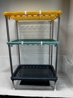 4-Tier Multicolor Shelf Garage Shelving Unit Rack Storage Organizer 32.6" Height - Thumbnail 3