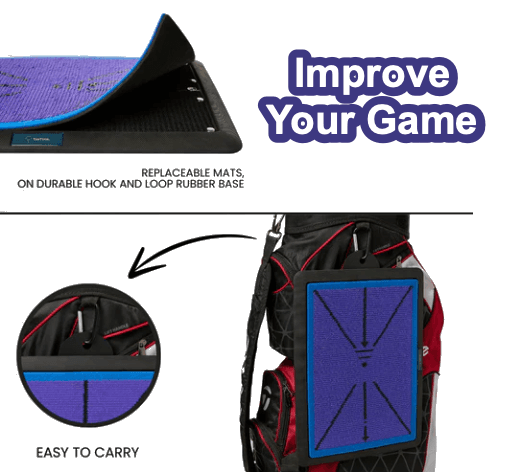 TeeTime Golf Practice Mat - Patent Pending - Instant Swing Path Feedback - In... - Thumbnail 6