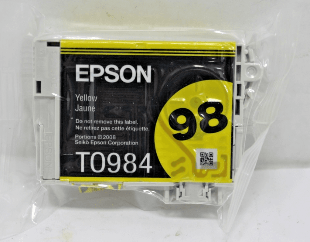 Open Box 4 Pack of Epson 98 Yellow Ink Cartridges Artisan T0984 - Image 1