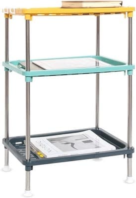4-Tier Multicolor Shelf Garage Shelving Unit Rack Storage Organizer 32.6" Height - Thumbnail 2