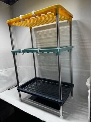 4-Tier Multicolor Shelf Garage Shelving Unit Rack Storage Organizer 32.6" Height - Thumbnail 4