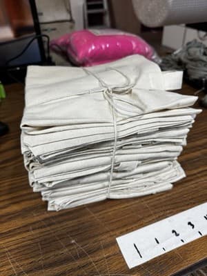 Canvas Tote Bags, 14"X16", Pack of 20, Natural - Thumbnail 9
