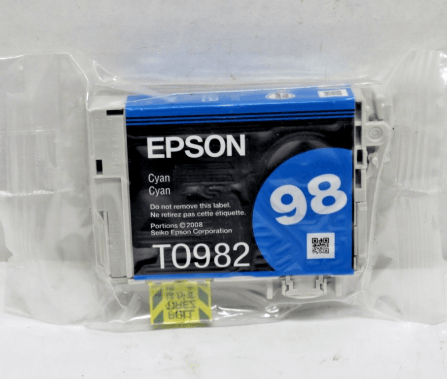 Open Box Epson 98 T0982 Cyan Ink GENUINE f - Image 1
