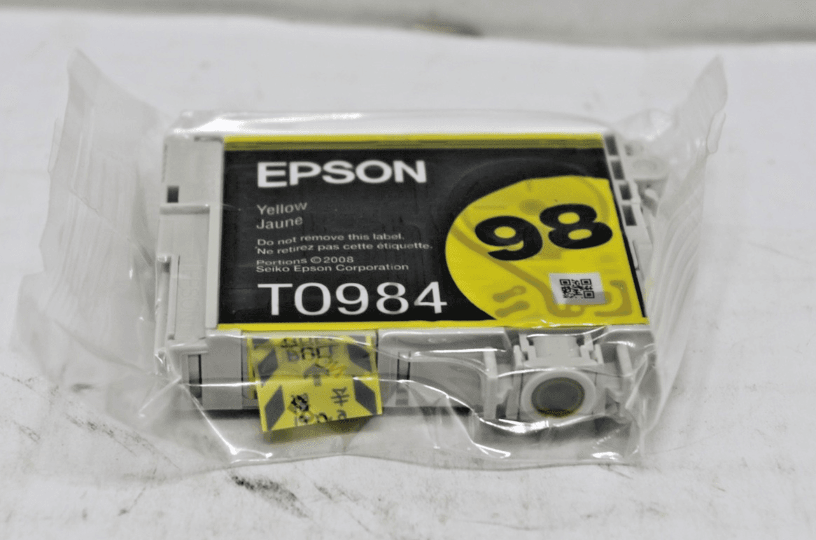 Open Box 4 Pack of Epson 98 Yellow Ink Cartridges Artisan T0984 - Thumbnail 2