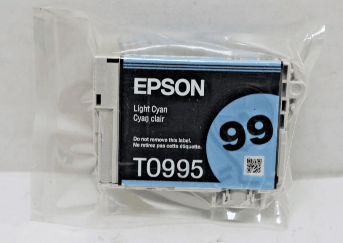 OPEN BOX 3 pack of Epson T0995/T099520 Light Cyan Ink Cartridge - Image 1