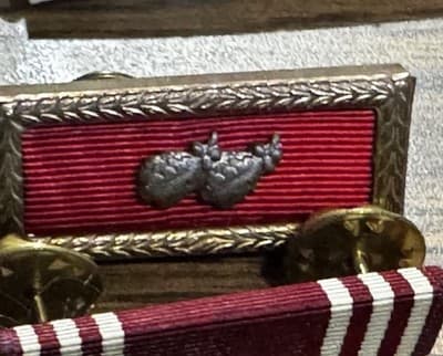 US Army Red Meritorious Unit Citation (MUC MUA) Ribbon w/ Large Frame 3rd Award - Image 1