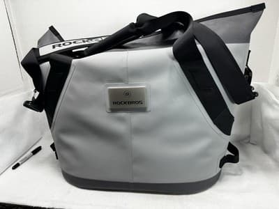 ROCKBROS Soft Cooler Leak Proof 40 Can Portable Sided Bag Handbag Gray color New - Thumbnail 2