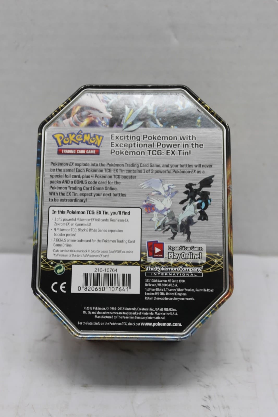 Empty! - Pokemon 2012 Reshiram Collectors TIN - No Cards Insert Included. - Thumbnail 2