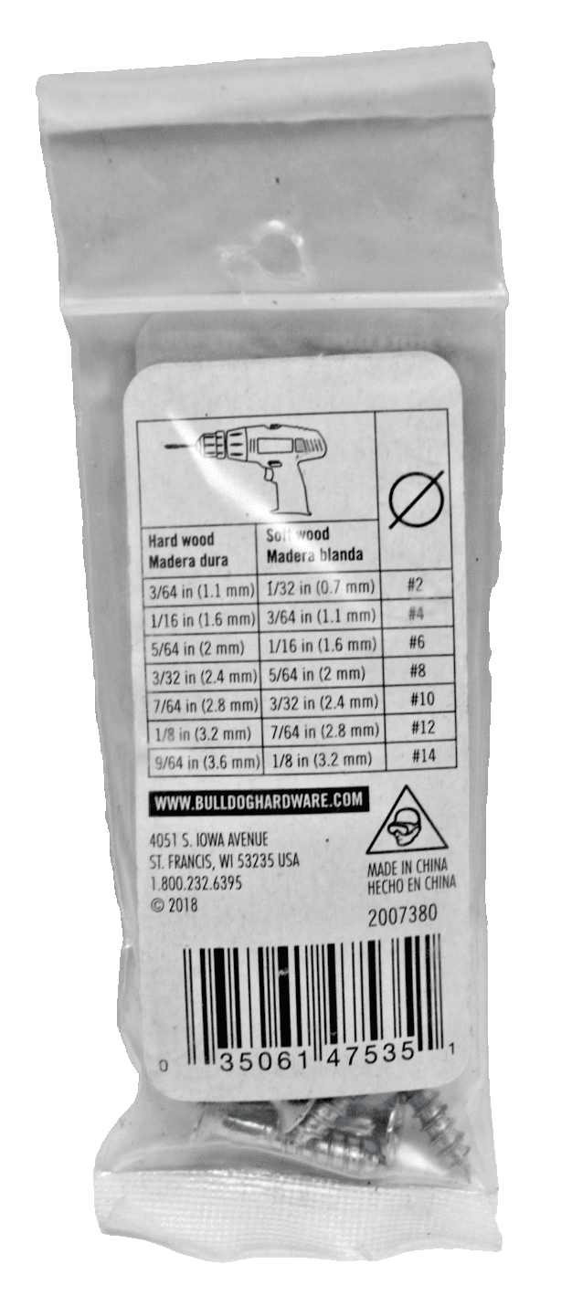 3 Pack Bulldog Hardware Wood Screws 18 Count Pack #10 x 1" WS-430 New In Package - Thumbnail 4