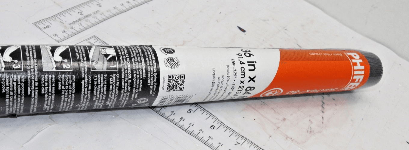 Phifer Suntex 80 36”x84' Brand New Sealed Roll Blocks 80% Sun Tan Black - Thumbnail 3
